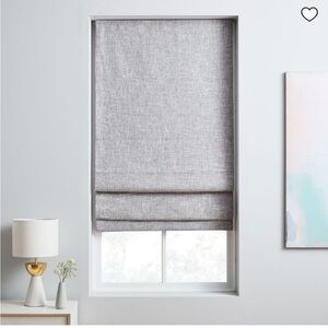 EUC West Elm Crossweave Cordless Roman Shades & Blackout Lining